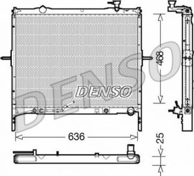 Denso DRM43002 радиатор, охлаждение двигателя на KIA SORENTO I (JC)