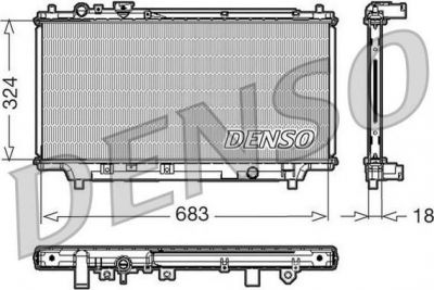 DENSO Радиатор охлаждения MAZDA 323 1.3-1.8/2.0D 94-99 (B6BF15200G, DRM44002)