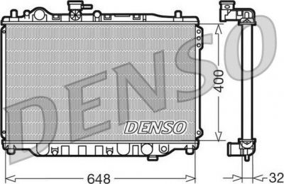 Denso DRM44007 радиатор, охлаждение двигателя на MAZDA 626 III Station Wagon (GV)