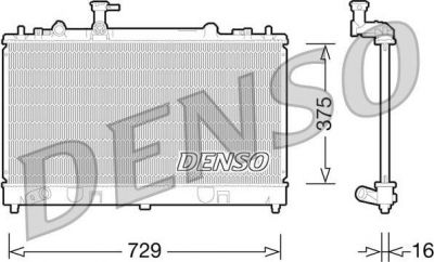 DENSO Радиатор, охлаждение двигателя (DRM44028)