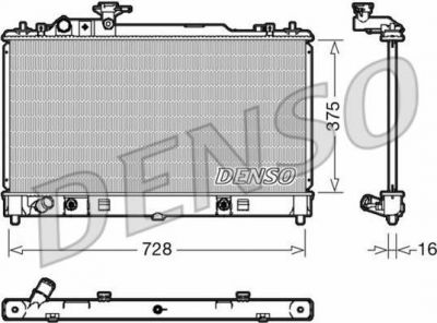 Denso DRM44029 радиатор, охлаждение двигателя на MAZDA 6 Hatchback (GG)