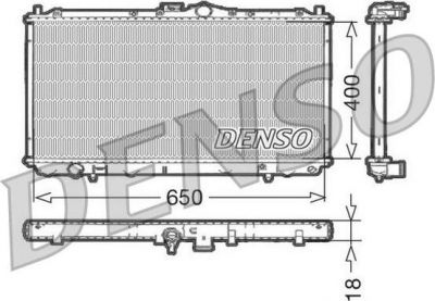 DENSO Радиатор охлаждения с МКПП MITSUBISHI CARISMA 1.6i 06/95-03/04 (MR299522, DRM45010)