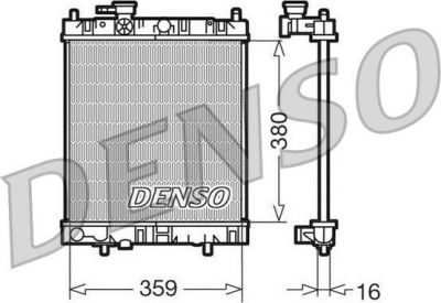 DENSO Радиатор охлаждения Nissan Micra K11 1.0i/1.3i 92-00 (2141097B00, DRM46001)