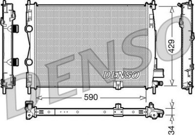DENSO Радиатор, охлаждение двигателя (DRM46018)