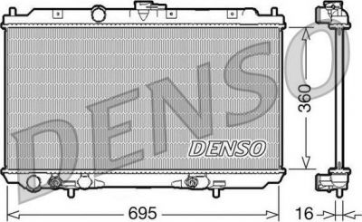 Denso DRM46028 радиатор, охлаждение двигателя на NISSAN PRIMERA (P12)