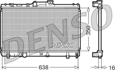 DENSO Радиатор охлаждения TOYOTA COROLLA 1.4/1.6 92-02 МКПП +AC (1640016660, DRM50013)