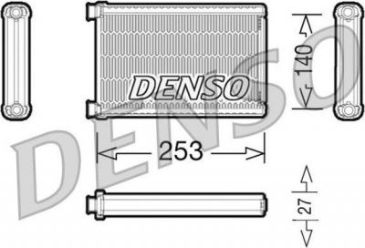 DENSO Радиатор отопителя 1 E81 / E87 116i//118i//120i//130i//1 E82/ E88 118i///3 E90 316i-335xi 04 > (9123506, DRR05005)