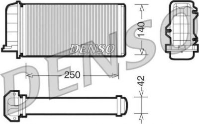 DENSO Теплообменник, отопление салона (DRR09001)