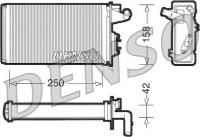 Denso DRR09010 теплообменник, отопление салона на ALFA ROMEO 146 (930)