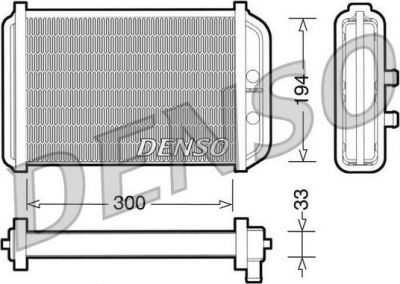 DENSO Теплообменник, отопление салона (DRR09033)