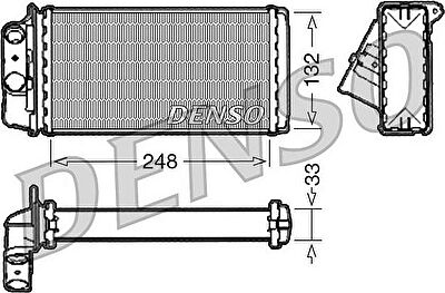 Denso DRR09050 теплообменник, отопление салона на FIAT PALIO Weekend (178DX)