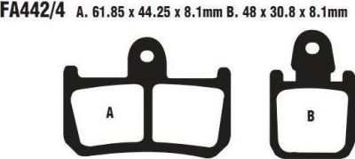 EBC Тормозные колодки (FA 442 4 HH)
