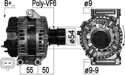 Era 209116 генератор на OPEL CORSA E Van