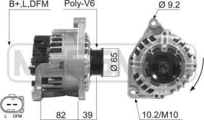 ERA Генератор 120Amp AUDI A6 97-05 (078903016F, 210076)