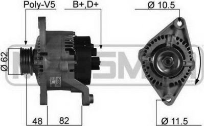 Era 210079 генератор на FIAT DUCATO фургон (230L)