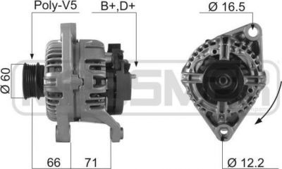 Era 210201 генератор на FIAT STILO (192)