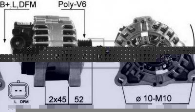 Era 210347 генератор на CITROEN BERLINGO (B9)