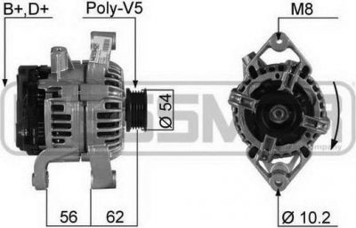 Era 210352 генератор на OPEL ASTRA G универсал (F35_)