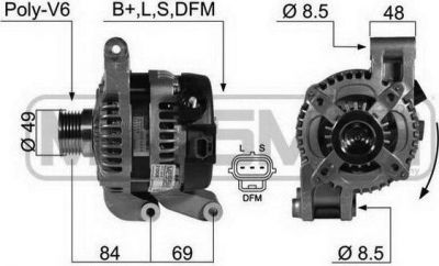 Era 210438 генератор на FORD C-MAX (DM2)