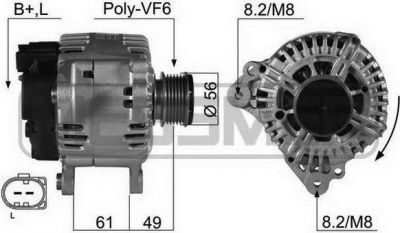 Era 210468 генератор на VW PASSAT (3C2)