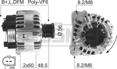 Era 210597 генератор на SKODA OCTAVIA Combi (1U5)