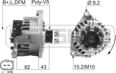 ERA Генератор 90Amp AUDI A6 97-05 (078903016G, 210602)