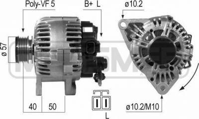 Era 210650 генератор на HYUNDAI ACCENT II седан (LC)