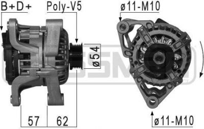 Era 210866 генератор на OPEL CORSA C фургон (F08, W5L)