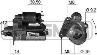 Era 220366 стартер на FORD FIESTA V (JH_, JD_)