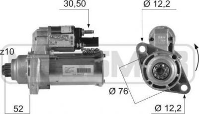 ERA 220447_стартер Audi A3/Seat Altea/Ibiza/Skoda Fabia/Octavia/VW Golf/Polo (220447)