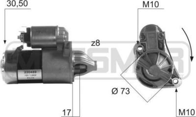 Era 220489 стартер на MITSUBISHI GALANT V седан (E5_A, E7_A, E8_A)