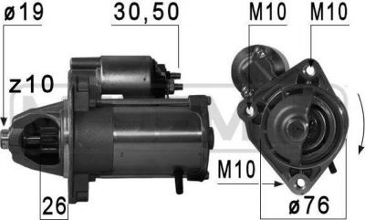 Era 220704 стартер на FORD MONDEO IV (BA7)