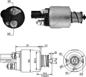 Era 227062 тяговое реле, стартер на VW PASSAT Variant (3B6)