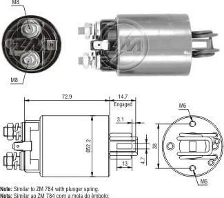 Era 227116 тяговое реле, стартер на NISSAN DATSUN 160 J (710, A10)