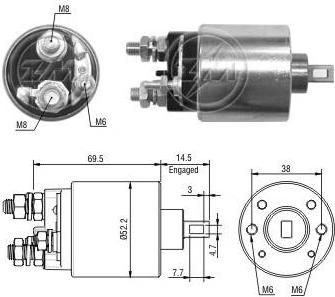 Era 227167 тяговое реле, стартер на FORD FOCUS (DAW, DBW)