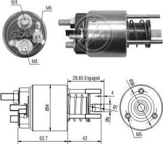 Era 227219 тяговое реле, стартер на FIAT DUCATO фургон (230L)