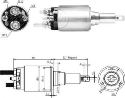 Era 227245 тяговое реле, стартер на SCANIA P,G,R,T - series