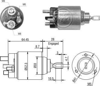 Era 227255 тяговое реле, стартер на FORD MONDEO II седан (BFP)