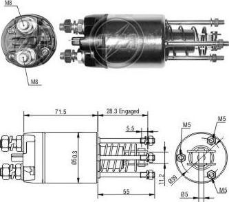 Era 227477 тяговое реле, стартер на FIAT CROMA (154)