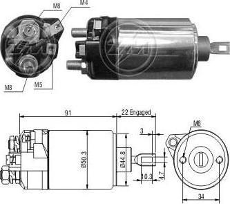 Era 227571 тяговое реле, стартер на AUDI 80 (81, 85, B2)