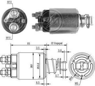 Era 227615 тяговое реле, стартер на IVECO Zeta