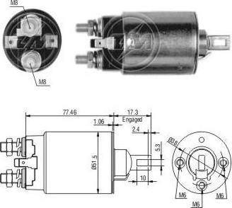 Era 227658 тяговое реле, стартер на NISSAN STANZA (T11)