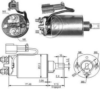 Era 227788 тяговое реле, стартер на NISSAN SUNNY II купе (B12)