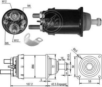 Era 227811 тяговое реле, стартер на DAF 85 CF