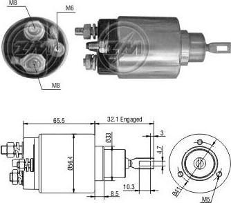 Era 227876 тяговое реле, стартер на FIAT DUCATO фургон (230L)