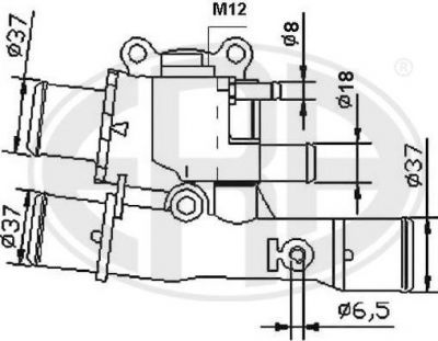 Era 350018 термостат, охлаждающая жидкость на FIAT PALIO Weekend (178DX)