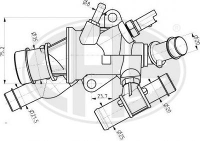 Era 350038 термостат, охлаждающая жидкость на FIAT PUNTO (188)