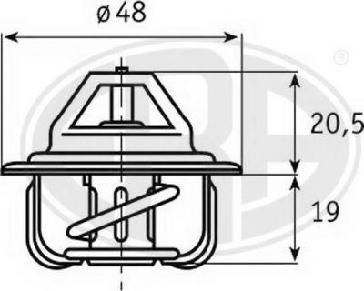 Era 350072 термостат, охлаждающая жидкость на OPEL KADETT D (31_-34_, 41_-44_)