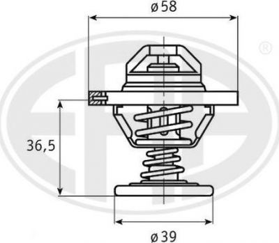 Era 350138 термостат, охлаждающая жидкость на FIAT FIORINO фургон (146)