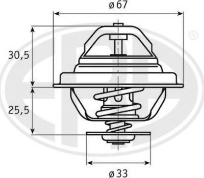 Era 350173 термостат, охлаждающая жидкость на 5 (E12)